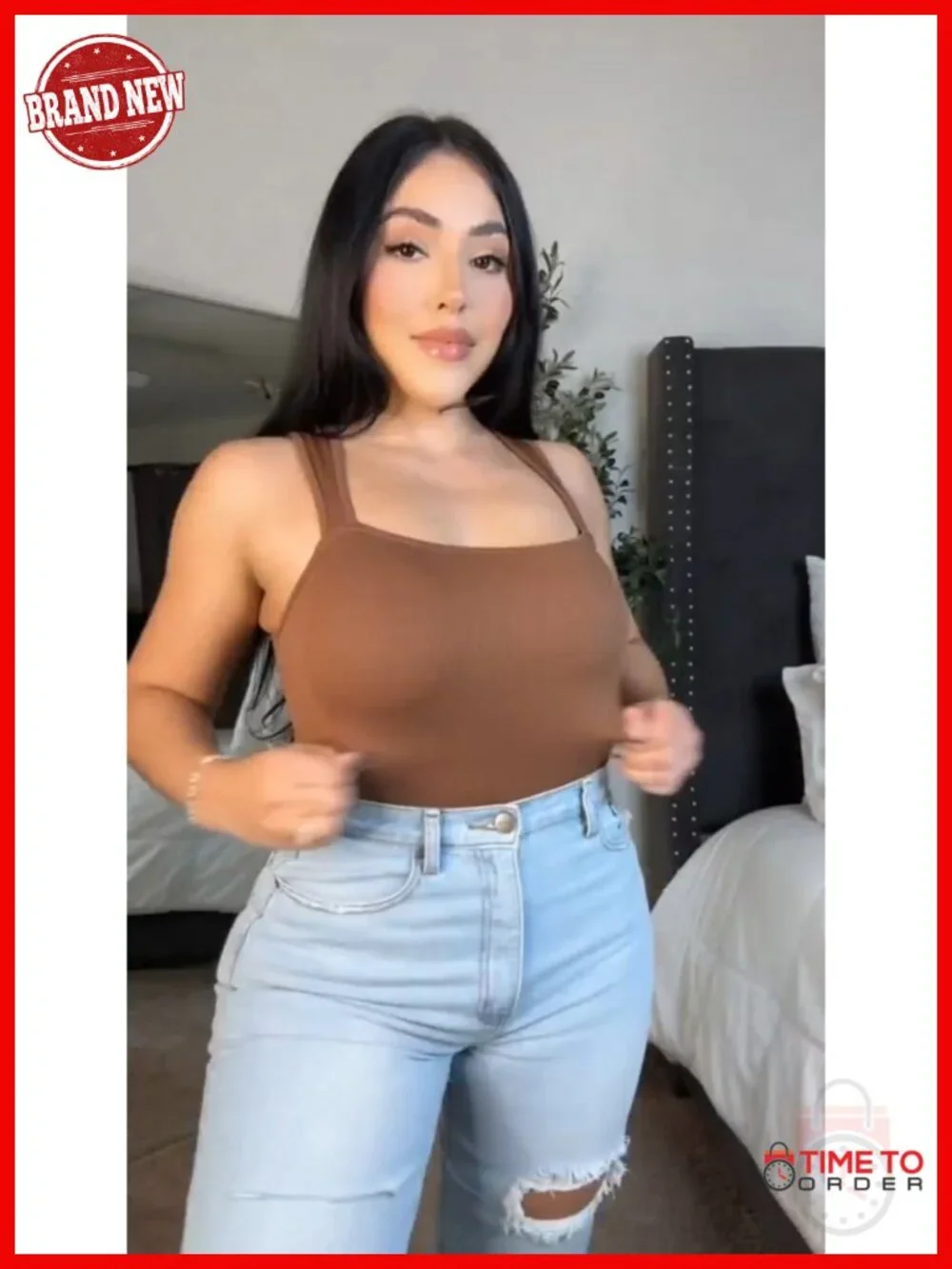 3 Piece Ribbed Seamless Bodysuits Square Neck Sleeveless Tummy Control